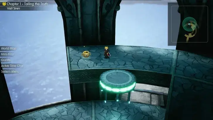 Shining Citrine Pot on a side platform in Siren's Tower