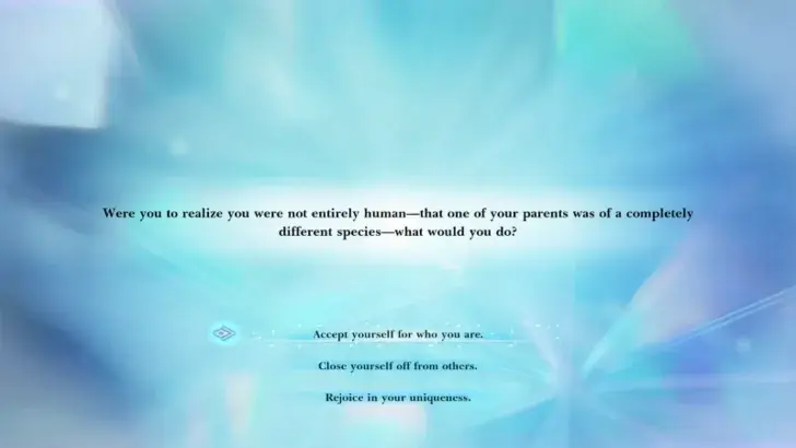 A Vision sanctum presenting three conversational answers